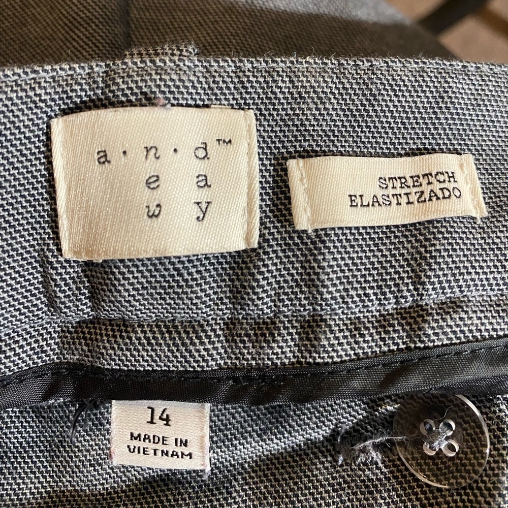 Gray and black dress pants. Size 14